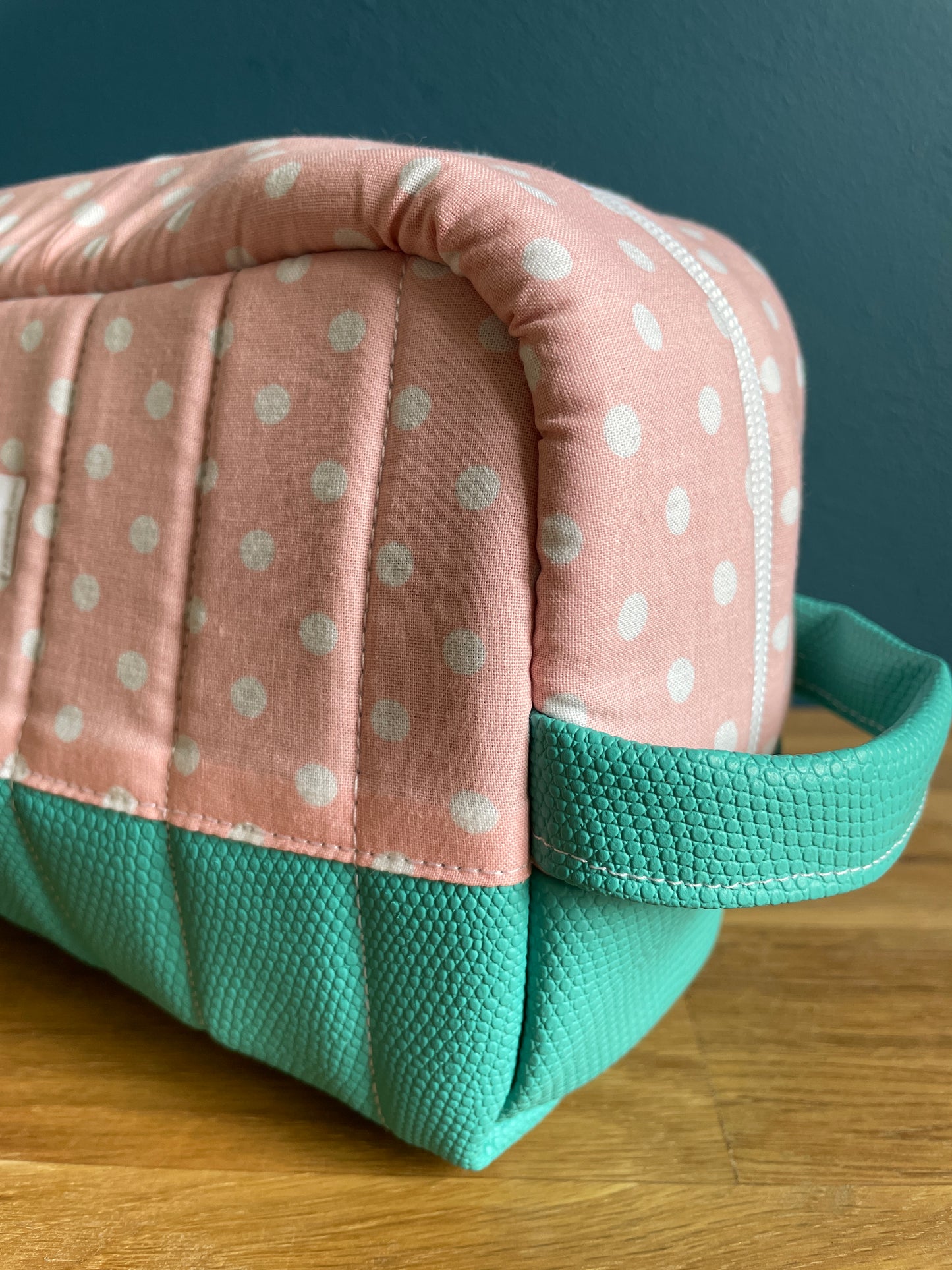 Trousse de toilette Rose et turquoise