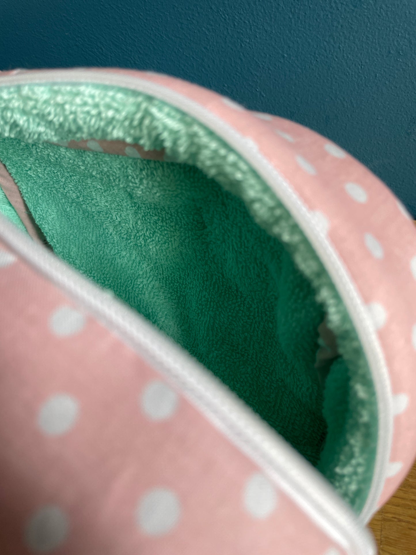 Trousse de toilette Rose et turquoise