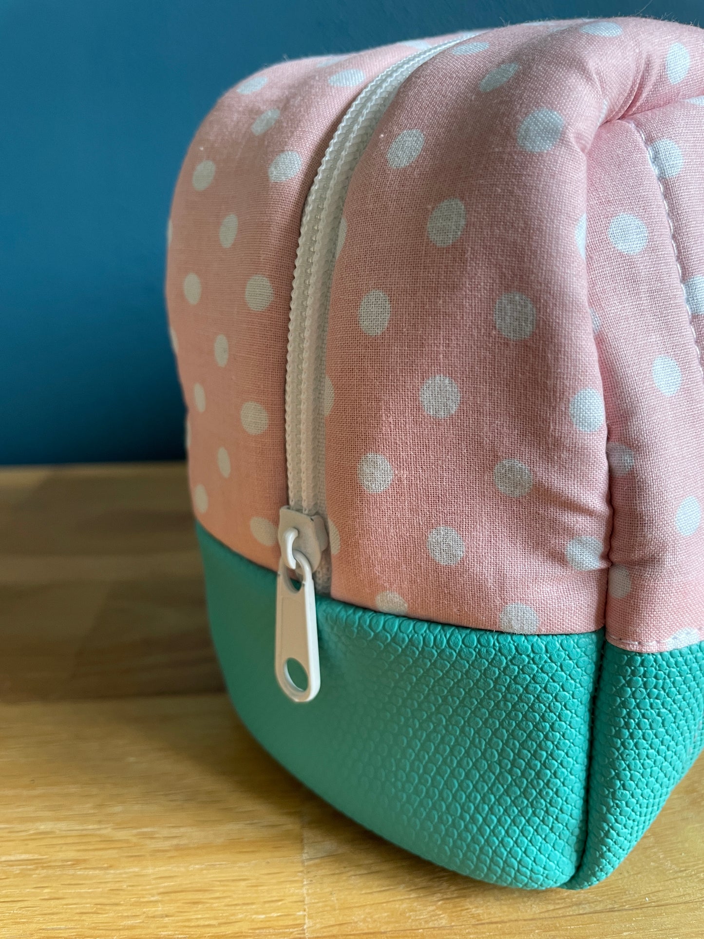 Trousse de toilette Rose et turquoise