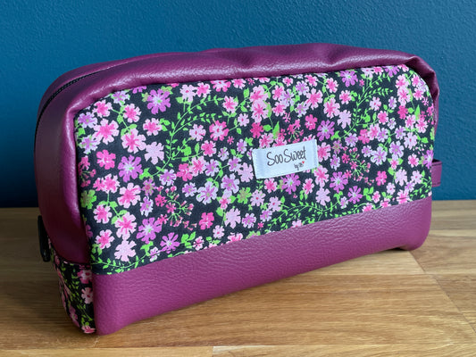 Trousse de toilette Fleurie Violette