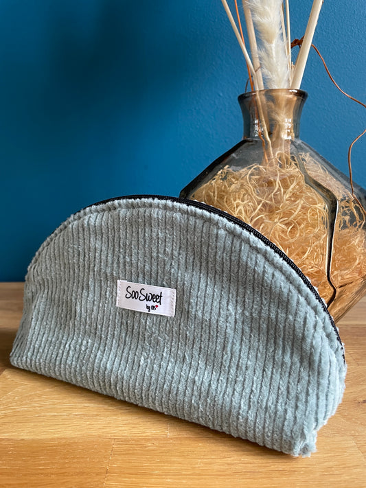 Trousse demi lune Bleu pastel